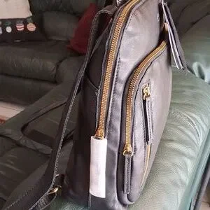 American Leather Co. Black Backpack with Gold Accents. NWT. Super Soft!! American Leather Co. | Bags | American Leather Co Black  main image 2